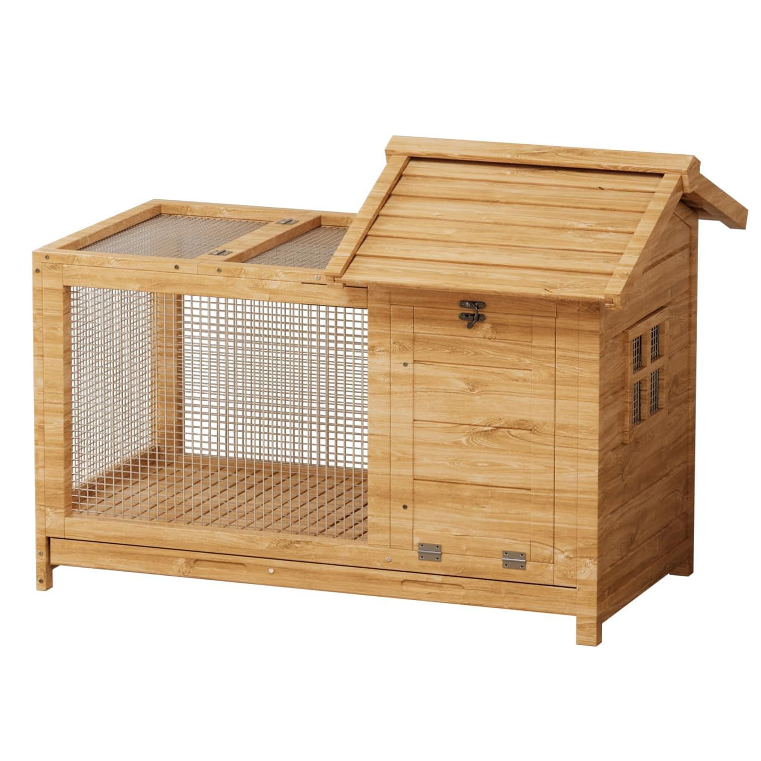 Rabbit Cage Wire - Conigliera in Legno per Interni ed