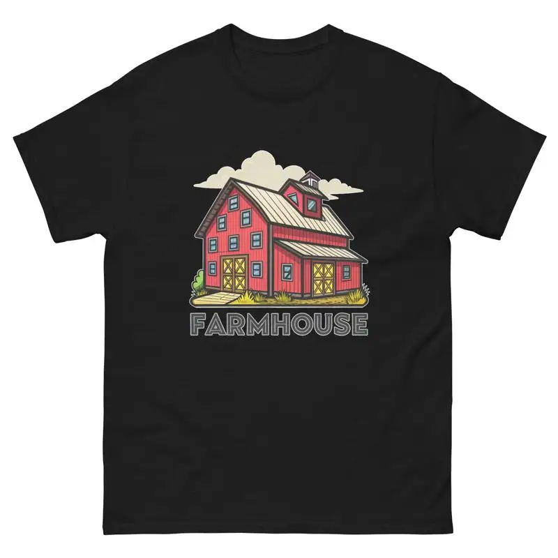 Agriculture Farm House - Maglietta con stampa di casa colonica,